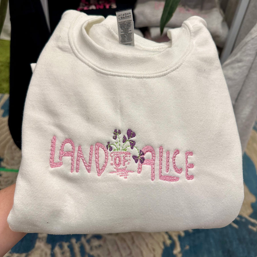 Land of Alice embroidered crewneck